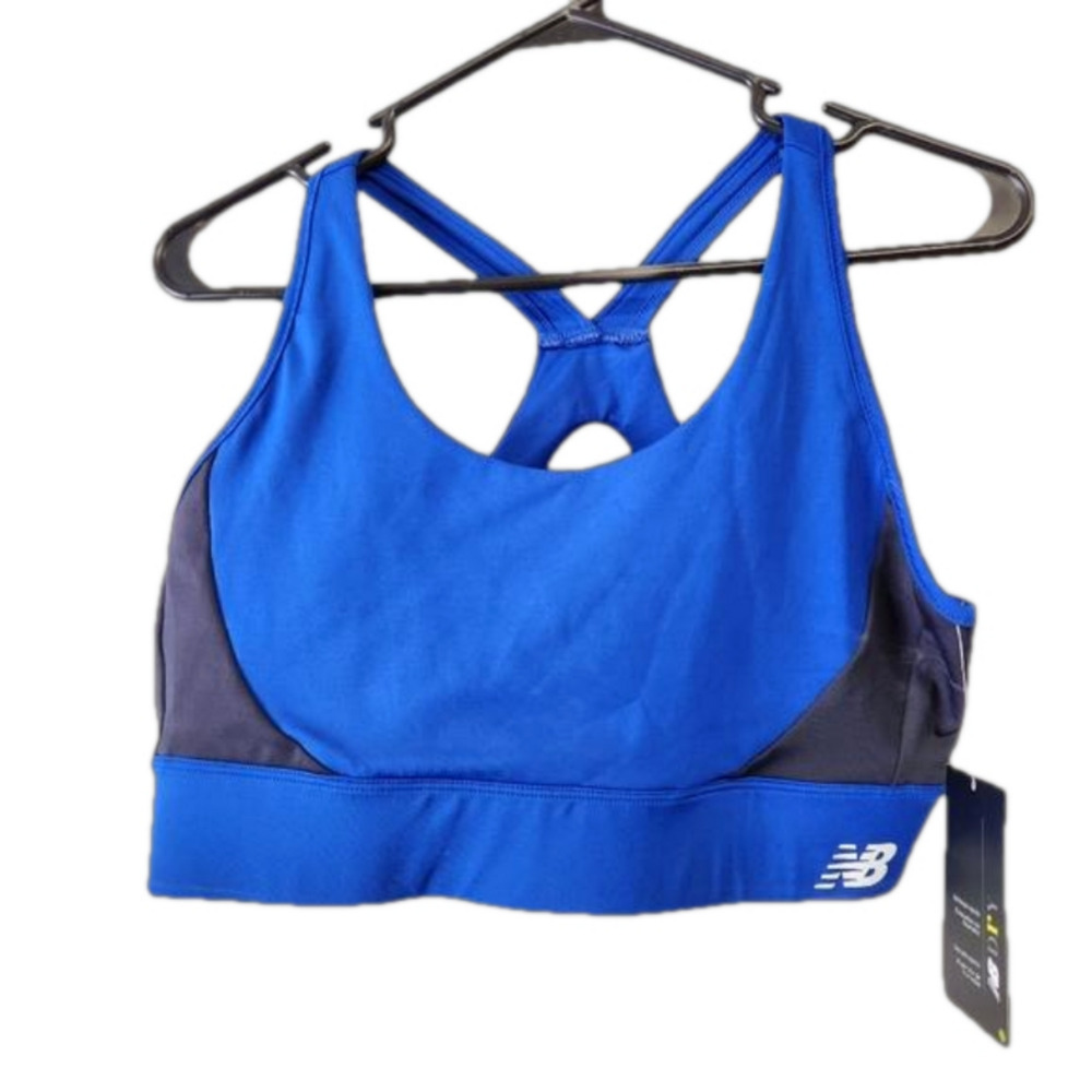 New Balance Blue and Black Sports Bra
